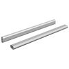 vidaXL Skapja stieple 2 pcs Sudraba 764 x 15 x 29 mm