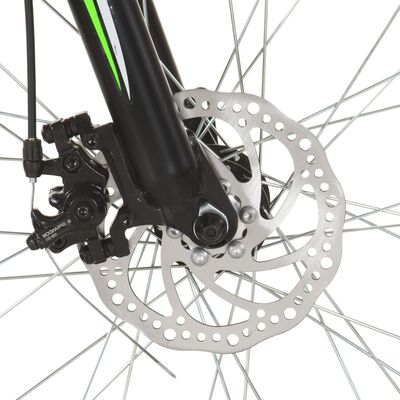 vidaXL kalnu velosipēds, 21 ātrums, 26'', 36 cm, melns