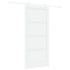 vidaXL Slīdo&scaron;ās durvis 93 x 202 cm Inženierijas koks Balts
