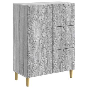 vidaXL Puse Pelēks Sonoma 66 x 34,5 x 90 cm Inženierijas koks