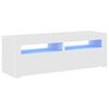 vidaXL TV galdiņ&scaron; ar LED lampiņām, 120x35x40 cm, balts
