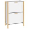 vidaXL apavu plaukts, balts, 57,5x33x80 cm, inženierijas koks
