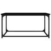 vidaXL kafijas galdiņ&scaron;, melns, 80x50x40 cm, inženierijas koks, dzelzs