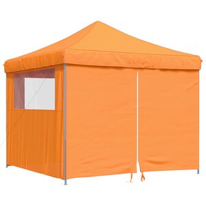 vidaXL saliekama svinību nojume, 4 sānu sienas, oranža