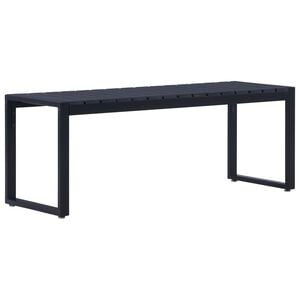 vidaXL dārza sols, 120,5 cm, melns, PS plāksne