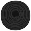 vidaXL laivu virve, melna, 14 mm, 25 m, polipropilēns