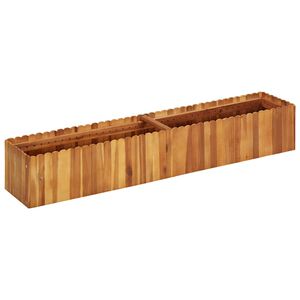 vidaXL augstā puķu kaste, 150x30x25 cm, akācijas masīvkoks