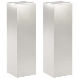 vidaXL Augu statīvs 2 pcs Sudraba 30 x 30 x 100 cm Tērauds