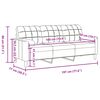 vidaXL trīsvietīgs dīvāns ar spilveniem, vīnsarkans, 180 cm, samts