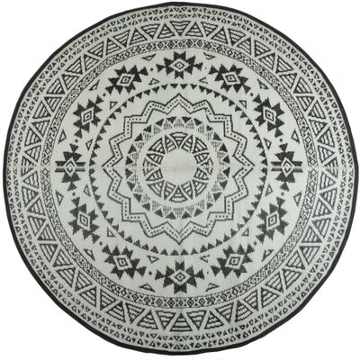 Esschert Design āra paklājs, 180 cm, melns un balts, OC18