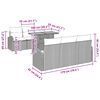 vidaXL Dārza dīvānu komplekts 7 pcs Bē&scaron;a Poliūtu rotangpalma