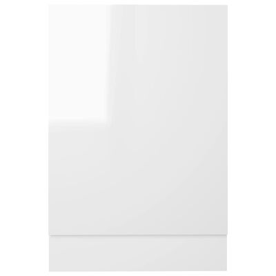 vidaXL trauku mazgājamās mašīnas panelis, spīdīgi balts, 45x3x67 cm