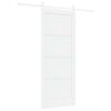 vidaXL Slīdo&scaron;ās durvis Balts 83 x 202 cm Priedes masīvkoks