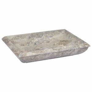 vidaXL izlietne, 50x35x10 cm, pelēks marmors