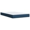 vidaXL atsperu gultas rāmis ar matraci, zils, 120x200 cm, audums