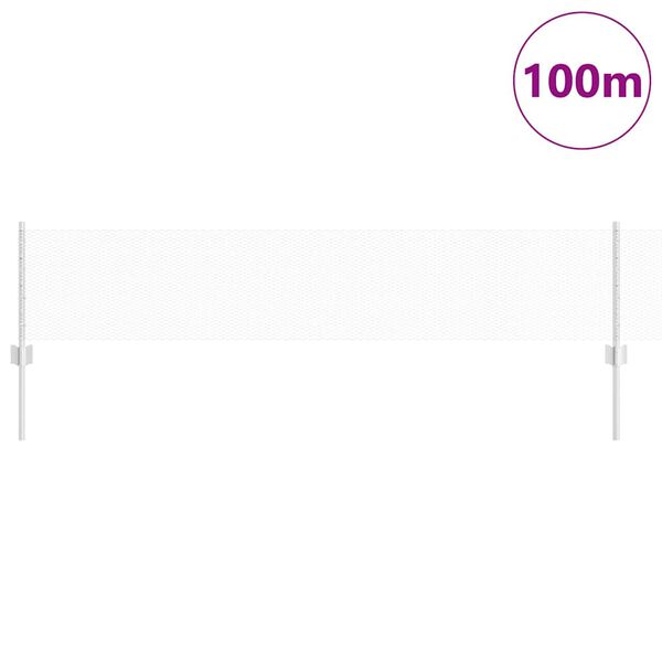 vidaXL Žogs ar stabu Sudraba 0,4 x 100 m Tērauds