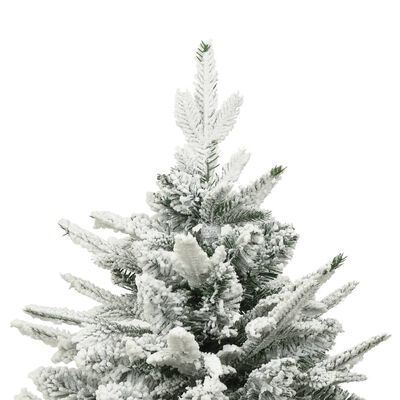 vidaXL mākslīgā Ziemassvētku egle ar sniegu, zaļa, 180 cm, PVC&PE