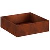 vidaXL Dārza stādītājs Rūsa 80 x 80 x 30 cm Novecināts tērauds