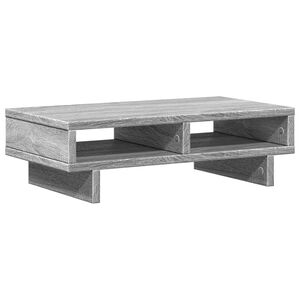 vidaXL monitora paliktnis, pelēka koka, 50x27x15 cm, inženierijas koks