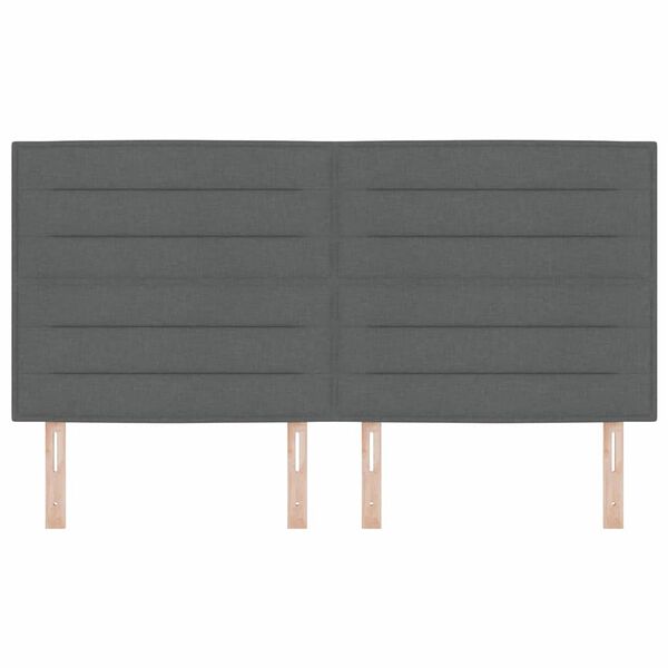 vidaXL Galvgalis ar galvas klāju Tum&scaron;i pelēks 180 cm Mākslīgā āda