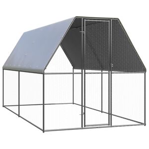 vidaXL vistu būris, 2x4x2 m, cinkots tērauds