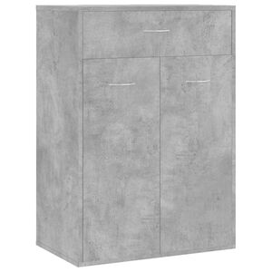 vidaXL apavu skapis, betona pelēks, 60x35x84 cm, inženierijas koks