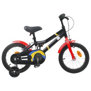 vidaXL Bērnu Velosipēds 12 Collas no 2-4 gadiem Melns Sarkans