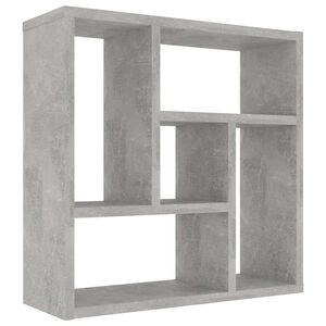 vidaXL sienas plaukts, betonpelēks, 45x16x45 cm, inženierijas koks
