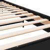 vidaXL gultas rāmis, melns, 75x190 cm, inženierijas koks, metāls