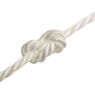 vidaXL darba virve, balta, 14 mm, 100 m, polipropilēns