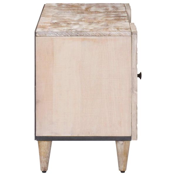 vidaXL Televizora skapī&scaron;a Balts 105 x 33,5 x 46 cm Cieta mango koksne