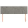 vidaXL gultas galvgaļi, gai&scaron;i pelēks, 144x5x78/88 cm, samts