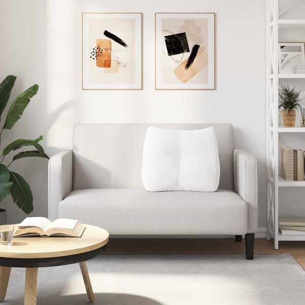 vidaXL Atpakaļ spilvens Balts 60 x 24 x 50 cm audums