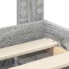 vidaXL Gultas rāmis Pelēks Sonoma 200 x 200 cm Ciets priedes koks