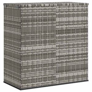 vidaXL dārza spilvenu kaste, 100x49x103,5 cm, pelēka PE rotangpalma