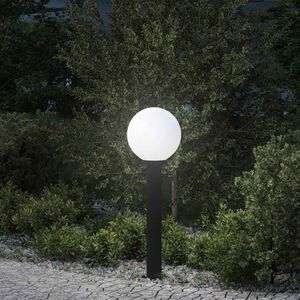 vidaXL stabveida gaismeklis, 80 cm, melns, IP44