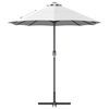 vidaXL Dārza parasols Smilšu 370 x 197 x 239 cm Pulverkrāsots tērauds