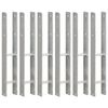vidaXL žogu stiprinājumi, 6 gab., sudraba krāsa, 8x6x60 cm, tērauds
