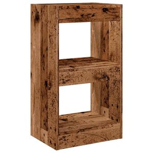 vidaXL grāmatu skapis/telpas dalītājs Old Wood 40x30x72 cm