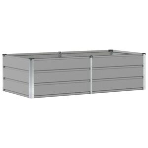 vidaXL Puķu kaste Gai&scaron;i pelēks 160 x 80 x 45 cm Tērauds