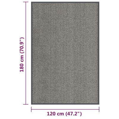 vidaXL durvju paklājs, 120x180 cm, gaiši brūns
