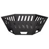 vidaXL Uguns bedre Melns 80 x 80 x 28 cm Tērauds