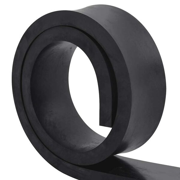 vidaXL gumijas mala sniega tīrītājam, melns, 200x10x2 cm