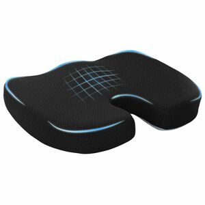 vidaXL Sēdvietas spilvens Melns 47 x 36,5 x 8 cm Atmiņas putas