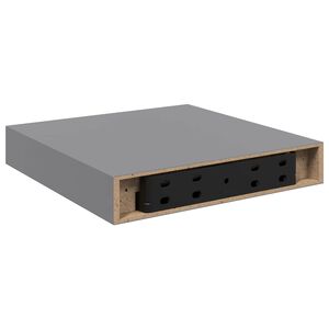 vidaXL sienas plaukts, pelēks, 23x23,5x3,8 cm, MDF