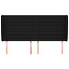vidaXL galvgalis ar malām, 163x23x118/128 cm, melns audums
