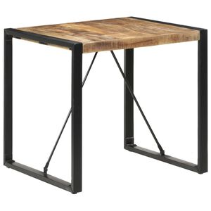 vidaXL virtuves galds, 80x80x75 cm, neapstrādāts mango koks