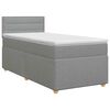 vidaXL Kontinentālā gulta ar matraci Gai&scaron;i pelēka 90 x 190 cm Audums