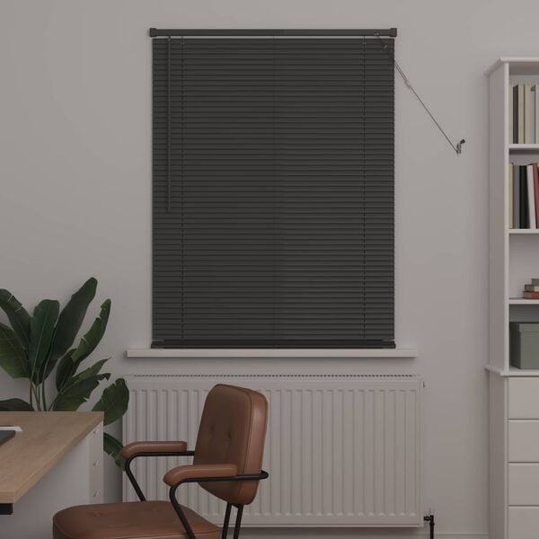 vidaXL Venēcijas žalūzija Regulējams Sudrabaini pelēks 150 x 80 cm PVC