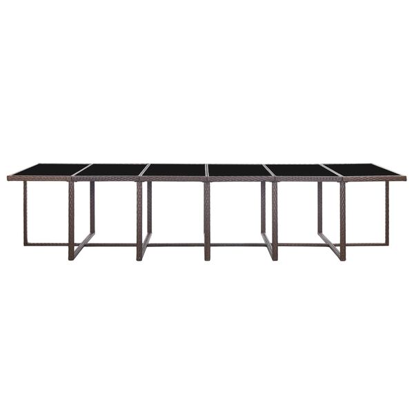 vidaXL 17-daļīgs dārza mēbeļu komplekts ar matračiem, PE rotangpalma